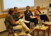 Vier Referentinnen diskutieren über Klimaschutz